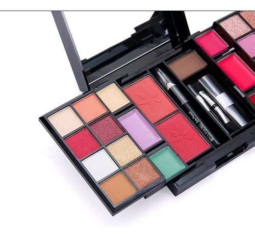 Kit De Maquillaje Para Mujer, Sombras + Rubor + Brochas
