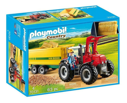 Playmobil - Trator Com Reboque