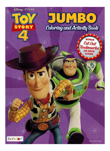 Toy Story 4 Book Jumbo Coloring And Activity, 80 Página, Paq