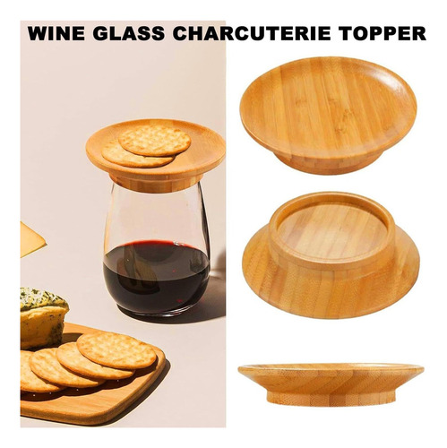 4 Copa De Vino Charcuterie Topper - Madera Copa De Vino