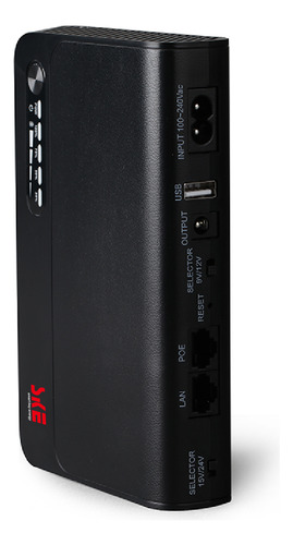 Mini Dc Ups SKE No Break POE-230P-LFP 17VA/17W Negro