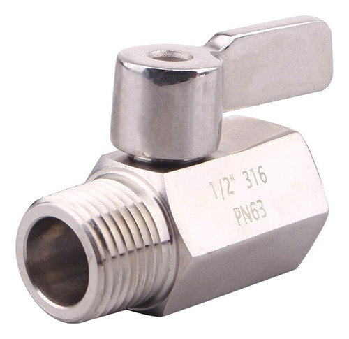 Miniválvula De Bola De Acero Inoxidable 316 (1/2 Pulgada Hem