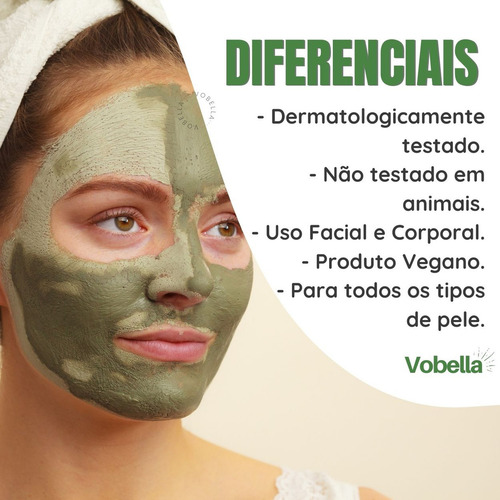 Kit 2 Argilas Verde Pó Clareador Facial Corporal Labotrat