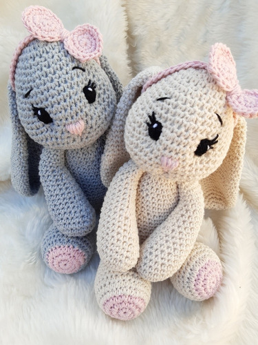 Muñeca Peluche Coneja Apego Tejido Cochret Amigurumi 42cm
