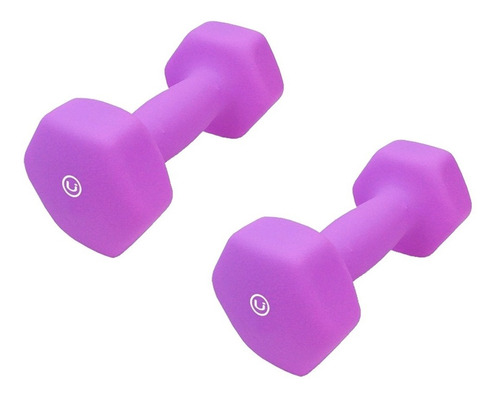 Par Mancuernas Pesa Goma Recubierta 4 Kg Fitness Funcional 