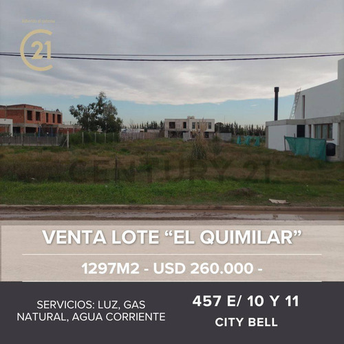 Lote En Venta Barrio Semi Cerrado El Quimilar City Bell