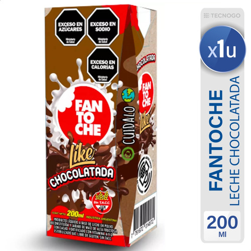 Leche Chocolatada Fantoche Like Chocolate Libre De Gluten