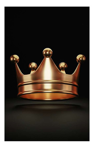 Vinilo 50x75cm Corona Oro Rey Reina Majestad Homenaje