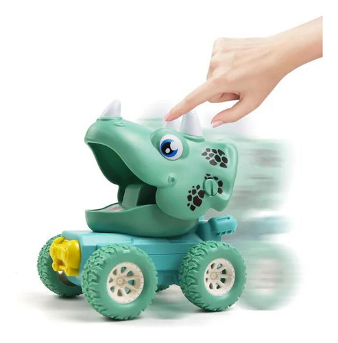 Lindo Coche De Dinosaurios Modelo De Aprendizaje Tire Hacia