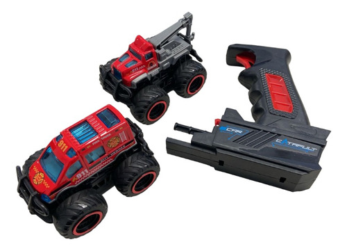 Fire Truck Lazador + 2 Autos Bomberos - Juguetech