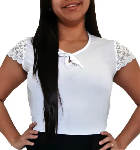 Blusa de renda guipir best sale evangelica