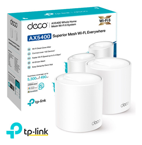 Deco X60 2 Pack Wifi 6 Tp Link Sistema Mesh Ax5400
