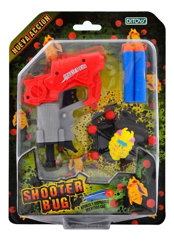 Pistola Lanza Dardo Shooter Bug 2 Dardos Y Bicho Ditoys 2349