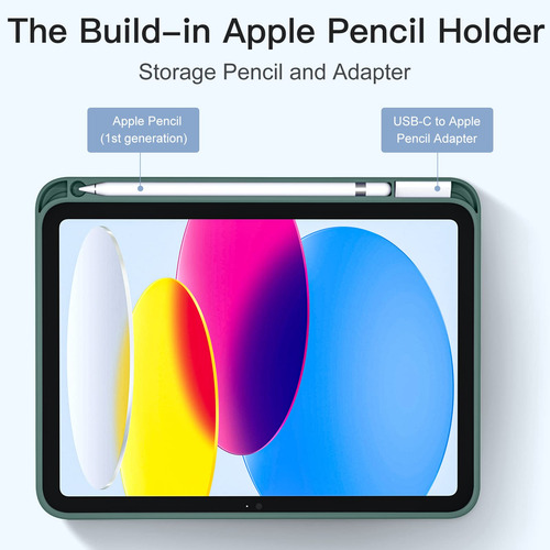 Funda Akkerds Compatible Con Ipad A16 11 Pulgadas 2025 Verde Pino