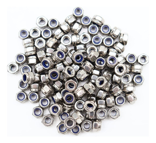 Tuercas De Seguridad Hexagonales Con Inserción De Nailon M4