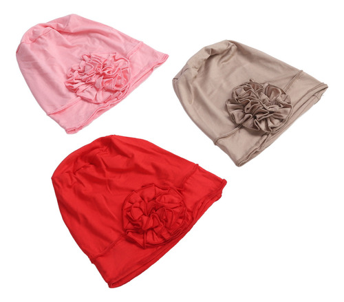 A Gorro Con Forma De Pañuelo Para La Cabeza, 3 Turbantes