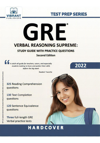 Gre Verbal Reasoning Supreme: Study Guide With Practice Questions, De Publishers, Vibrant. Editorial Vibrant Publ, Tapa Dura En Inglés