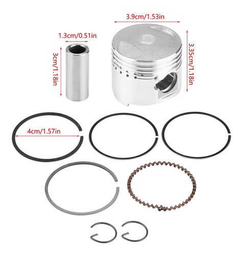 Kit De Anillos De Pistón 39mm Para Gy6 50cc Horizontal