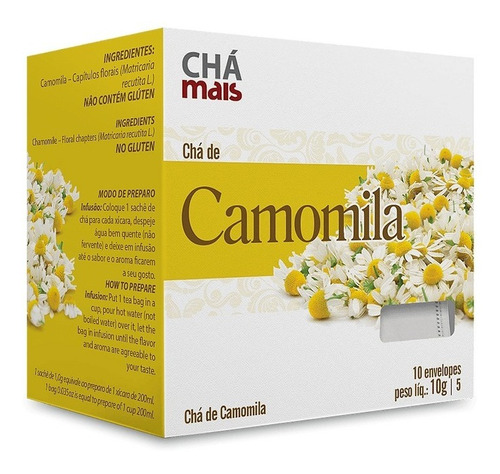 Chá Camomila Concentrado 10 Sachês 10g - Chá Mais