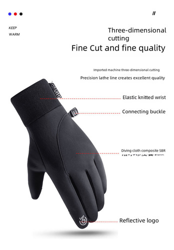 Guantes De Ciclismo De Forro Polar De Invierno Para Hombre Y