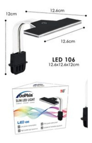 Lámpara Led Para Nano Acuario 4w Pecera De 20 L O 20 Cm