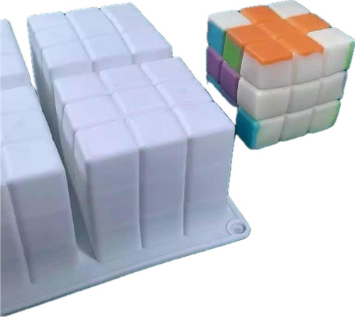 Molde Para Vela Cuadrado Cubo Rubik Jabon Yeso Modh