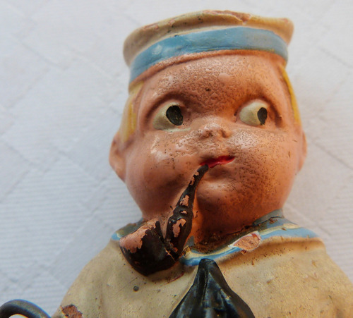 Monijor62-antiguo Coleccion Figura Niño Marinerito Terracota (Usado)
