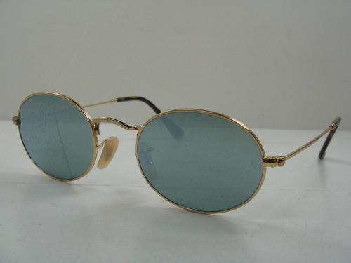 Ray Ban Rb3547n 001/3o Oval Flat Lenses Plata Espejo Icon Color Plateado/dorado
