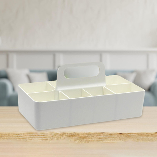Caja De Almacenamiento De Plástico Con Asa Cesta Artículos