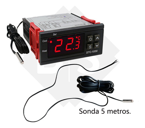 Termostato Digital Stc 1000 220v + Sonda Larga 5 Metros