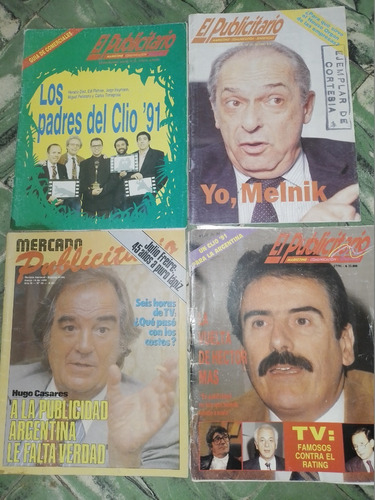 Lote De 4 Antiguas Revista ** El Publicitario ** Años 80/90