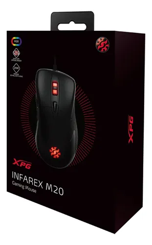 Mouse Gamer Xpg Infarex M20 5.000 Dpi 6 Botones Rgb Negro