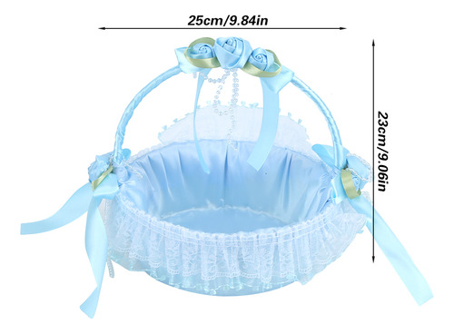 Cesta De Flores Portátil Para Bodas, De Encaje, Para Fiestas
