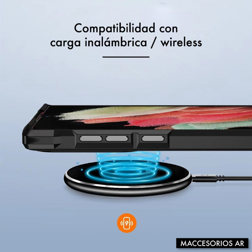 Imagen 4 de 10 de Funda Hibrida Reforzada Compatible Samsung S22 Ultra
