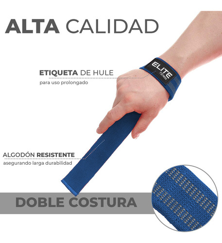 Straps Para Gimnasio, Correas Para Levantamiento De Pesas Color Azul
