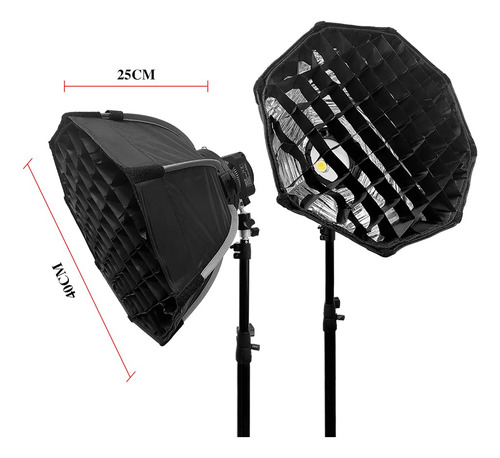 Softbox Octagonal Con Honeycomb Grid Para Fotografía