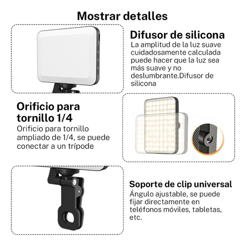 Neewer Luz Led De Video Con Clip For Teléfono Móvil