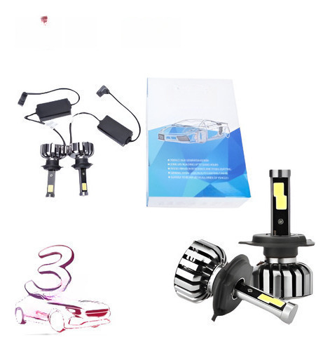 80w 8000lm Coche Faros H7 Kit Conversión Bajo Haz Led Luz Lá