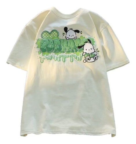 Polera Hip Hop Con Bonito Estampado Pochacco Dog Sanrio Fa