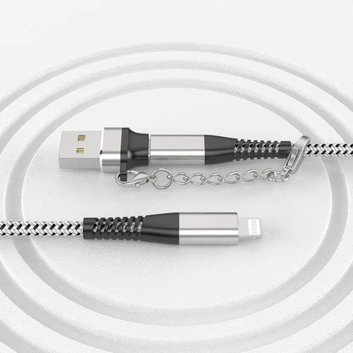 Juego De 2 Cables Reforzados Usb-c A Lightning Con Adapta...