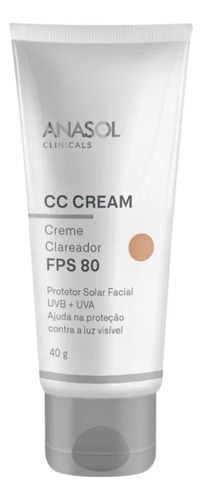Cc Cream Fps80 Ação Clareadora 40g - Anasol