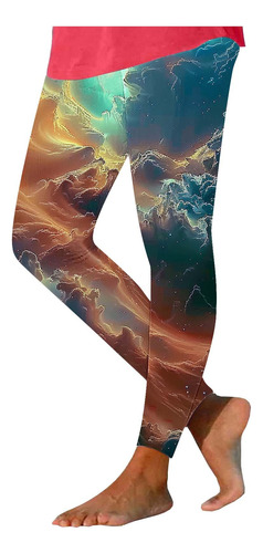 Leggings Casuales Con Estampado De Estrellas Para Mujer, Pan