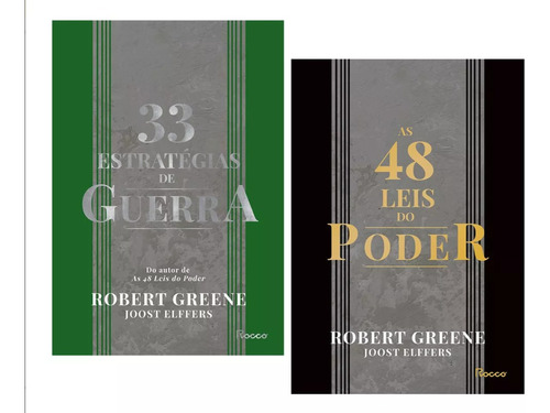 Kit 48 Leis e 33 Estratégias da Guerra, de Robert Greene. Editorial Rocco, tapa dura en português