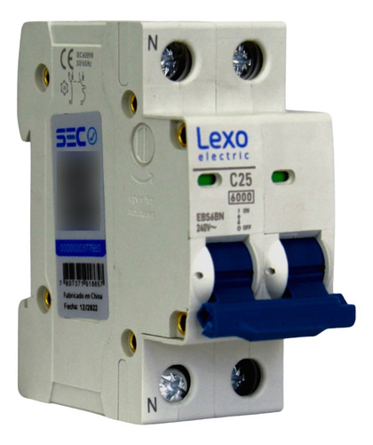 Int. Automatico Lexo 2x25a 6ka C  5430025