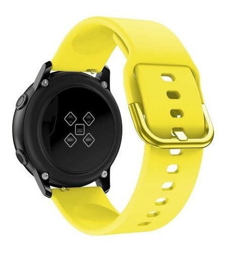 Pulseira De Silicone P/ Samsung Galaxy Watch Active -amarela