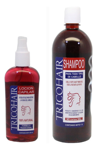 Tricohair Kit Anticaída Shampoo 1 Lt Y Loción Capilar 250ml