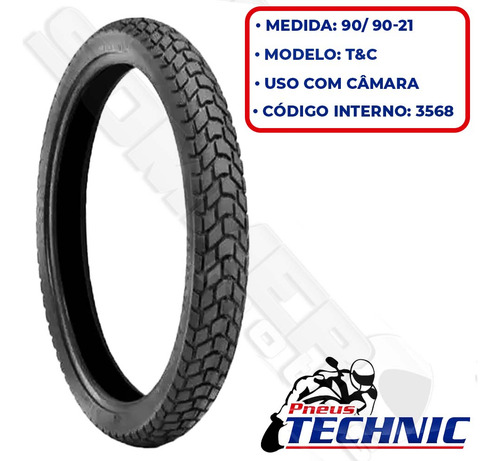 Par Pneu Xr 250 Tornado (120-80-18 + 90-90-21) T&c Technic