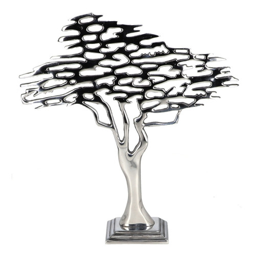 Pewter Figura Arbol Centro De Mesa Decorativa /sar