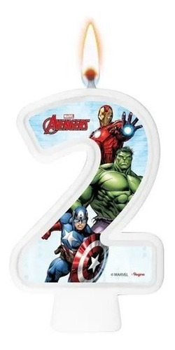 Vingadores Avengers Animated Vela Número 2 Festa Aniversário