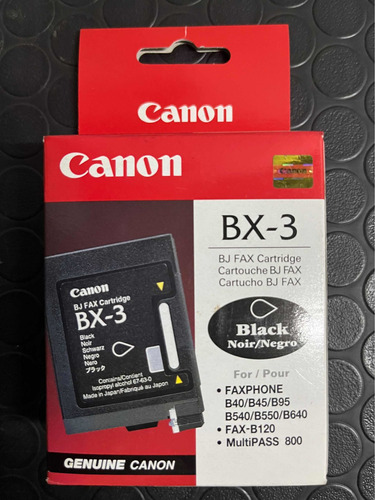 Cartucho Canon Bx-3. Original.